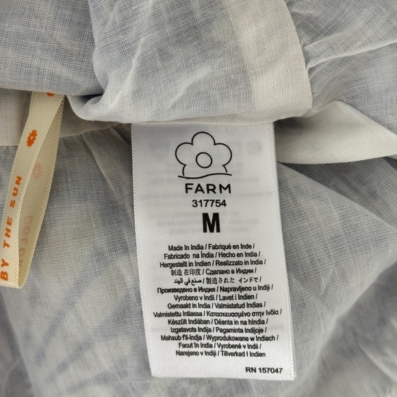 FARM RIO Blue Tile Dream Blouse M - Picture 6 of 7